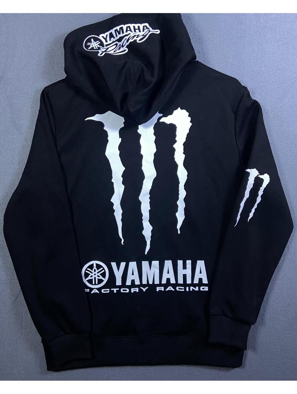 Monster Energy Yamaha Factory Racing Motorsports Hoodie Mens Medium Black Logo M